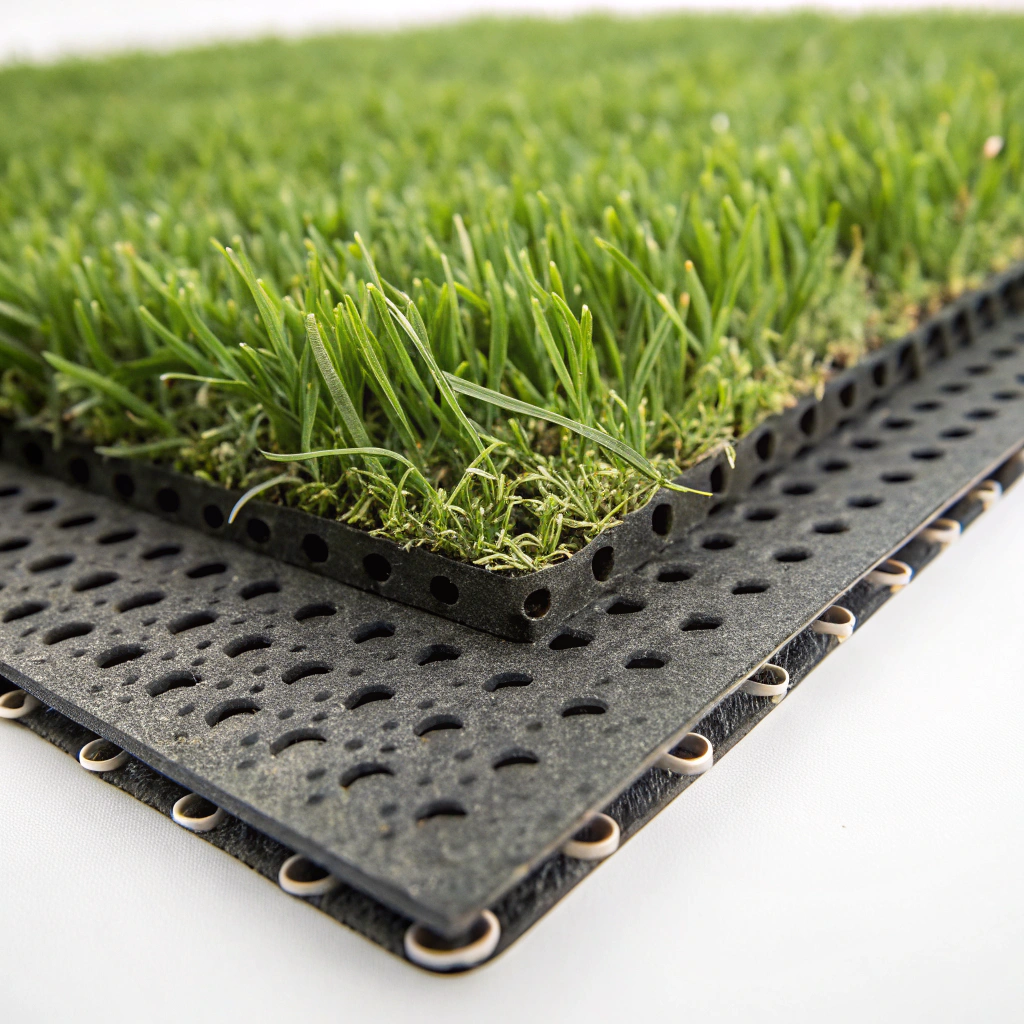 pet turf drainage backing — perforated synthetic grass backing for pet environments Newcastle